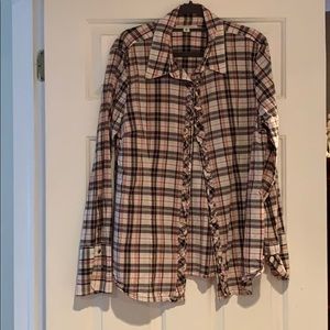 Banana Republic Ruffle button down